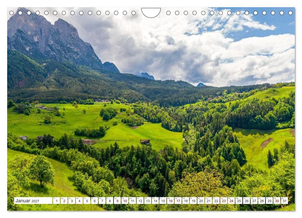 Weitere Ansicht: Südtirol - Von Bozen bis zum Pragser Wildsee (Wandkalender 2027 DIN A4 quer), CALVENDO Monatskalender | Elisabeth Schittenhelm, Calvendo