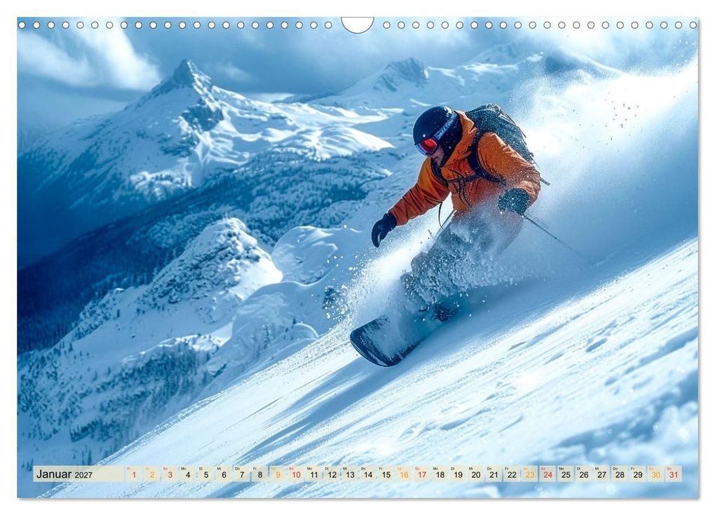 Weitere Ansicht: Snowboarden - tolle Momente (Wandkalender 2027 DIN A3 quer), CALVENDO Monatskalender | Peter Roder, Calvendo