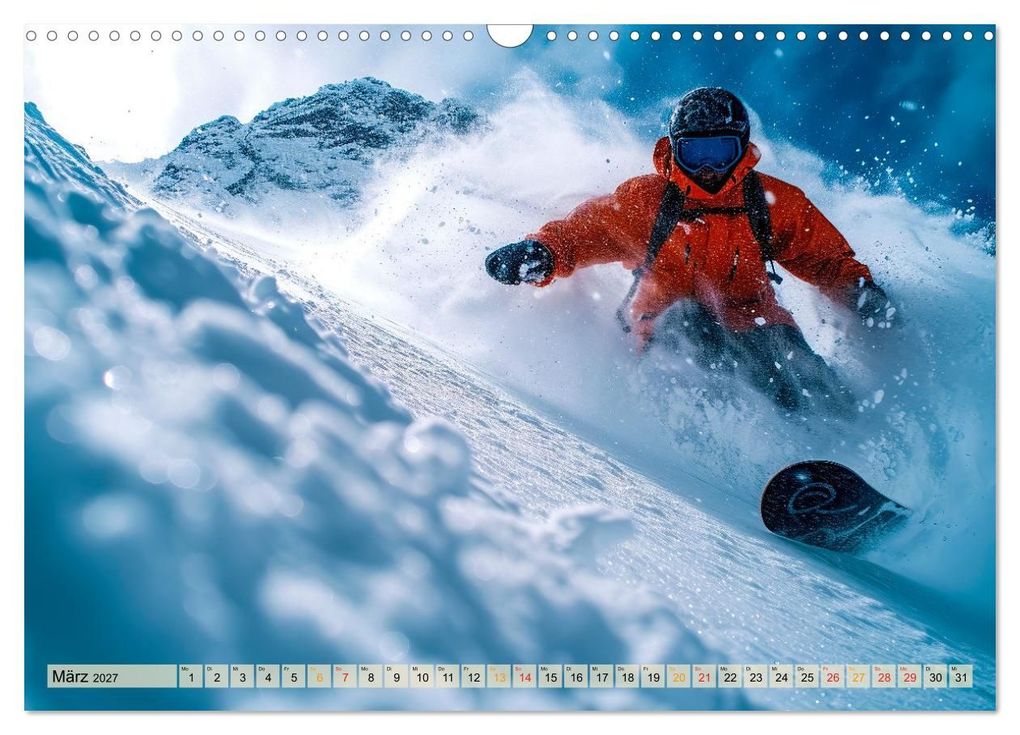 Weitere Ansicht: Snowboarden - tolle Momente (Wandkalender 2027 DIN A3 quer), CALVENDO Monatskalender | Peter Roder, Calvendo