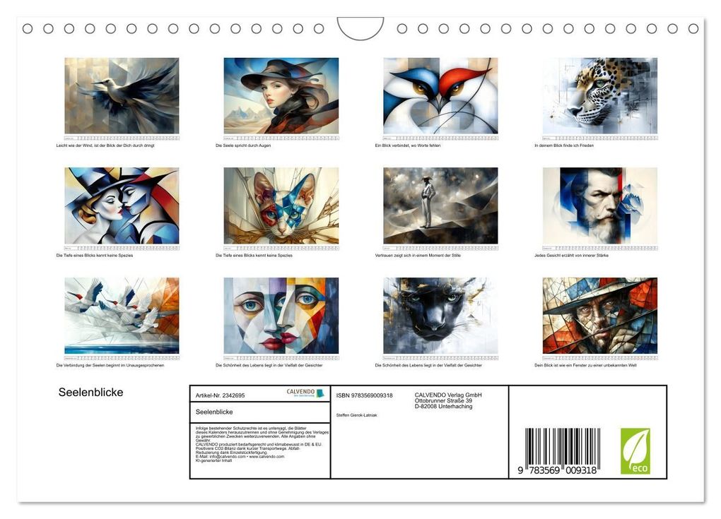 Weitere Ansicht: Seelenblicke (Wandkalender 2027 DIN A4 quer), CALVENDO Monatskalender | Steffen Gierok-Latniak, Calvendo