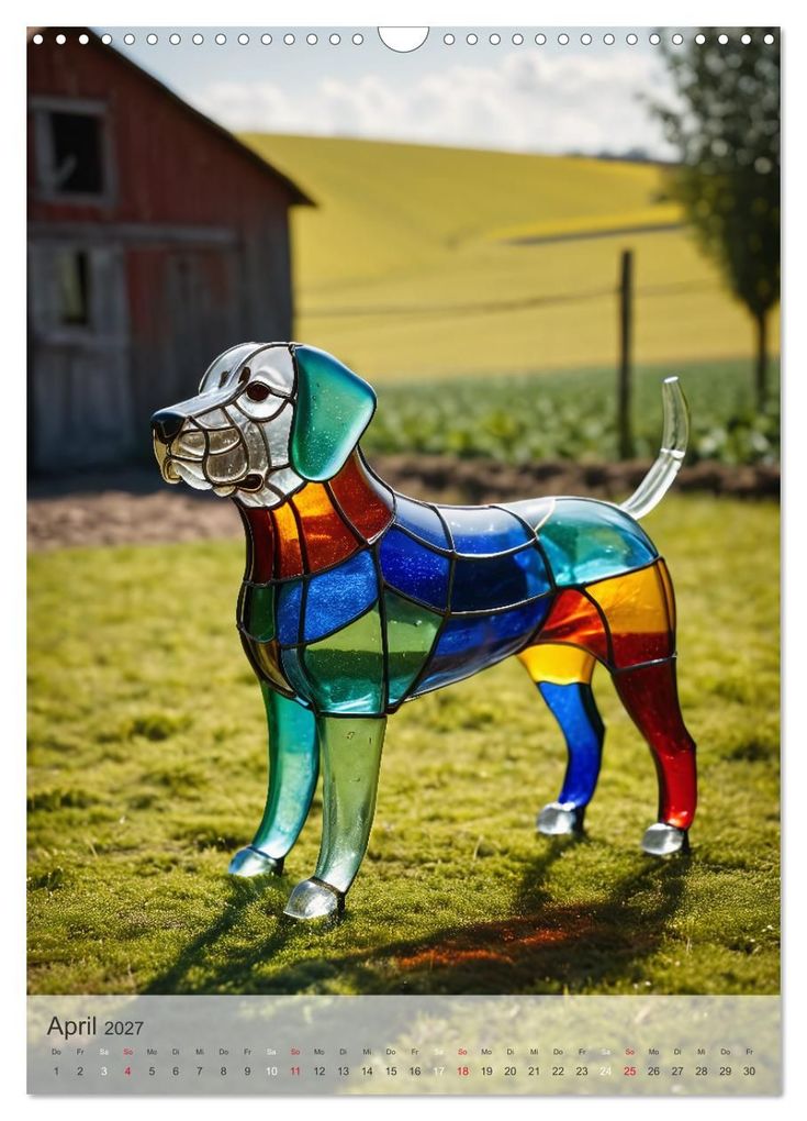 Weitere Ansicht: Tiere aus Glas - Hunde (Wandkalender 2027 DIN A3 hoch), CALVENDO Monatskalender | Stanley Hinz, Calvendo