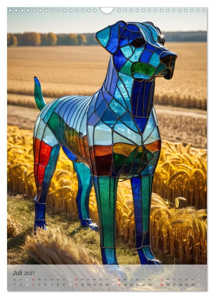Weitere Ansicht: Tiere aus Glas - Hunde (Wandkalender 2027 DIN A3 hoch), CALVENDO Monatskalender | Stanley Hinz, Calvendo