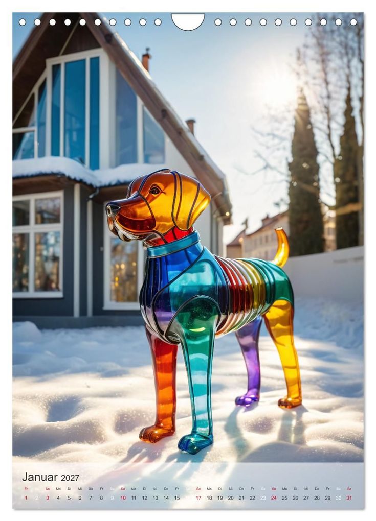 Weitere Ansicht: Tiere aus Glas - Hunde (Wandkalender 2027 DIN A4 hoch), CALVENDO Monatskalender | Stanley Hinz, Calvendo