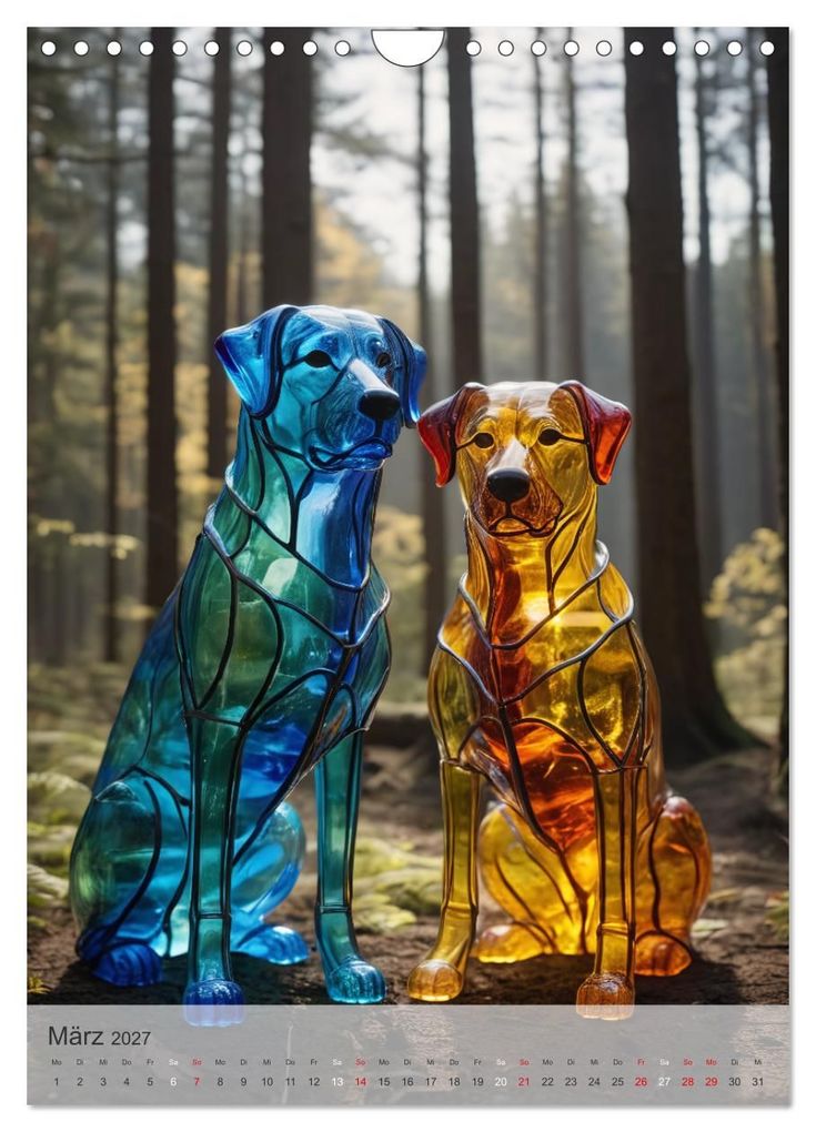 Weitere Ansicht: Tiere aus Glas - Hunde (Wandkalender 2027 DIN A4 hoch), CALVENDO Monatskalender | Stanley Hinz, Calvendo