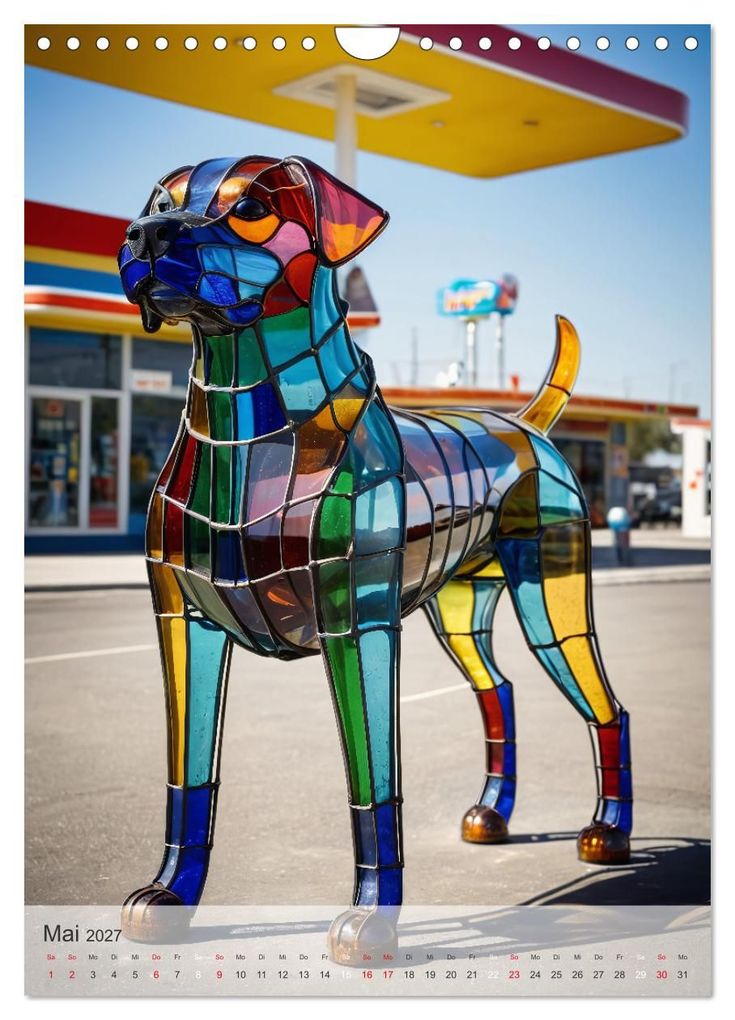 Weitere Ansicht: Tiere aus Glas - Hunde (Wandkalender 2027 DIN A4 hoch), CALVENDO Monatskalender | Stanley Hinz, Calvendo