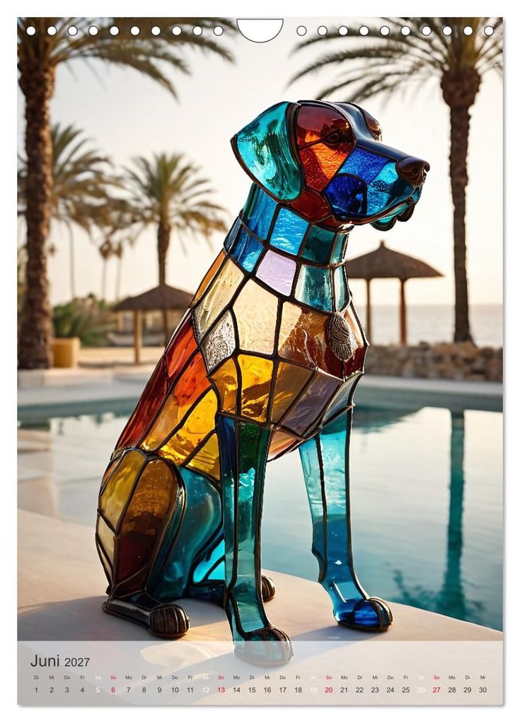 Weitere Ansicht: Tiere aus Glas - Hunde (Wandkalender 2027 DIN A4 hoch), CALVENDO Monatskalender | Stanley Hinz, Calvendo