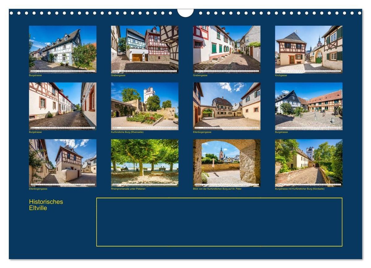 Weitere Ansicht: Historisches Eltville (Wandkalender 2027 DIN A3 quer), CALVENDO Monatskalender | Erhard Hess, Calvendo