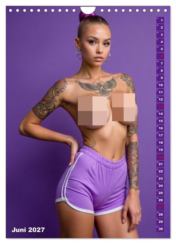 Weitere Ansicht: NACKTE BRÜSTE - Unzensierte Frauen mit Tattoo (Wandkalender 2027 DIN A4 hoch), CALVENDO Monatskalender | MB Fotografie, Calvendo