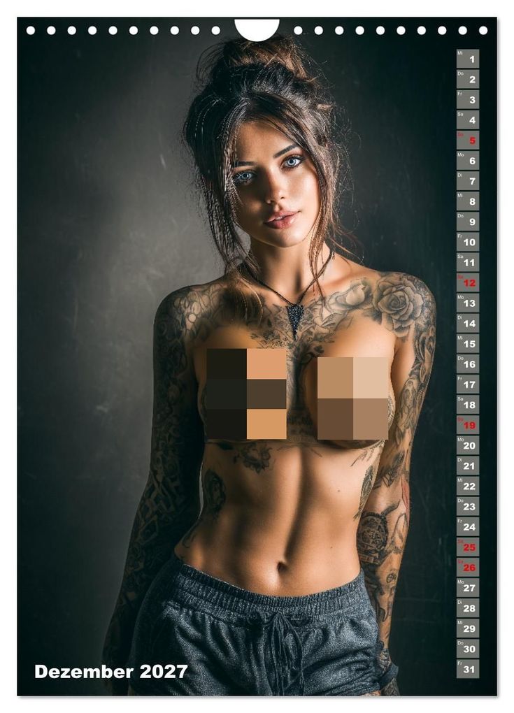 Weitere Ansicht: NACKTE BRÜSTE - Unzensierte Frauen mit Tattoo (Wandkalender 2027 DIN A4 hoch), CALVENDO Monatskalender | MB Fotografie, Calvendo