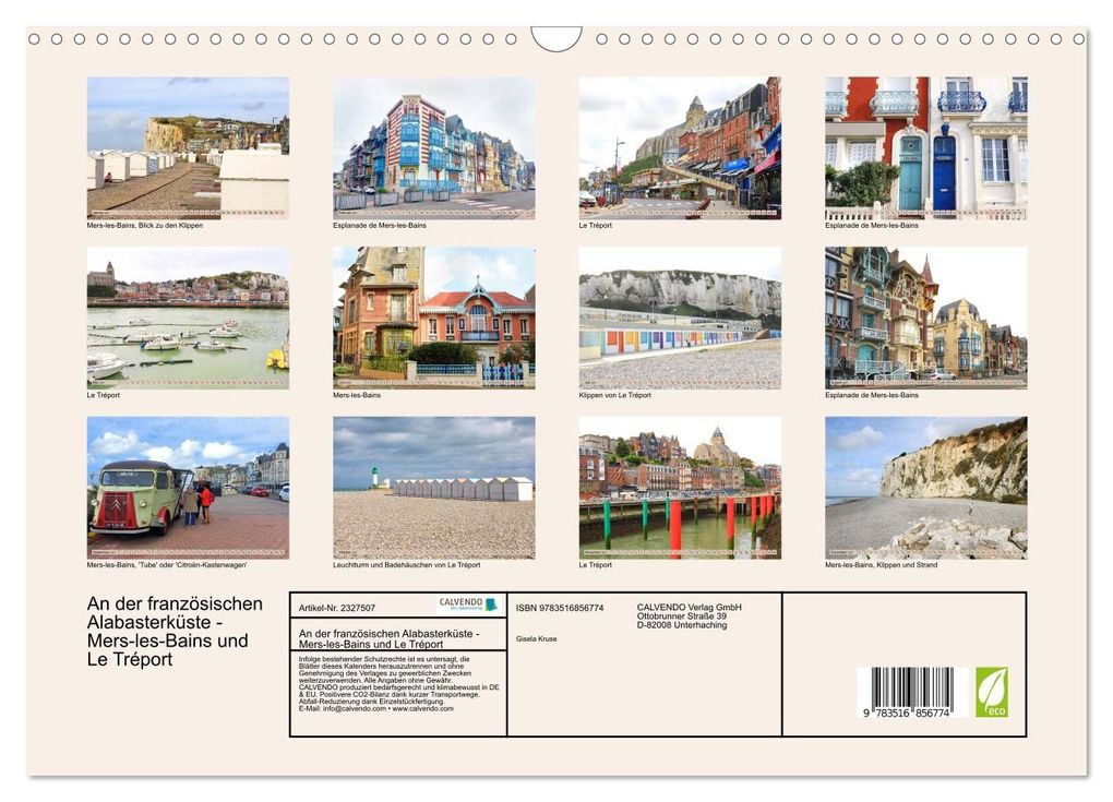 Weitere Ansicht: An der französischen Alabasterküste - Mers-les-Bains und Le Tréport (Wandkalender 2027 DIN A3 quer), CALVENDO Monatskalender | Gisela Kruse, Calvendo