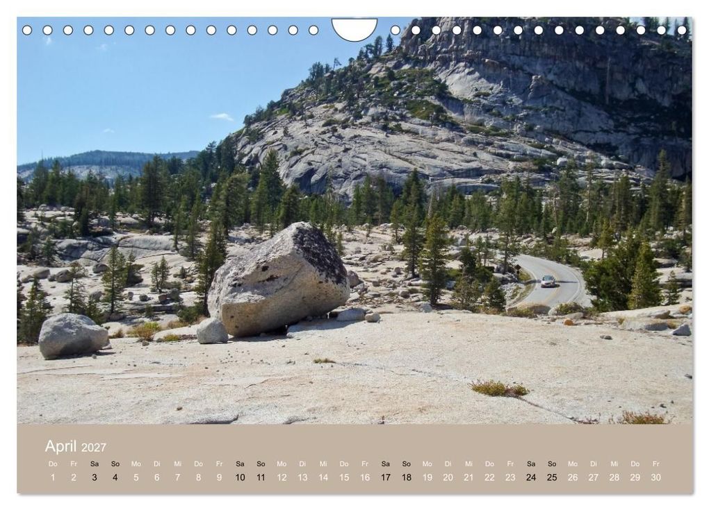 Weitere Ansicht: Yosemite, Entlang der Tioga Road (Wandkalender 2027 DIN A4 quer), CALVENDO Monatskalender | Gisela Will, Calvendo