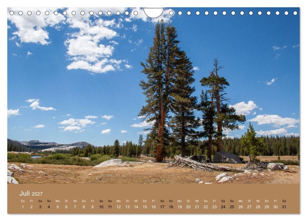 Weitere Ansicht: Yosemite, Entlang der Tioga Road (Wandkalender 2027 DIN A4 quer), CALVENDO Monatskalender | Gisela Will, Calvendo