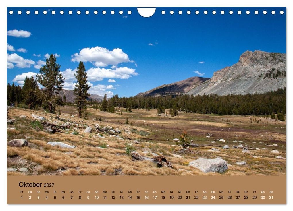 Weitere Ansicht: Yosemite, Entlang der Tioga Road (Wandkalender 2027 DIN A4 quer), CALVENDO Monatskalender | Gisela Will, Calvendo