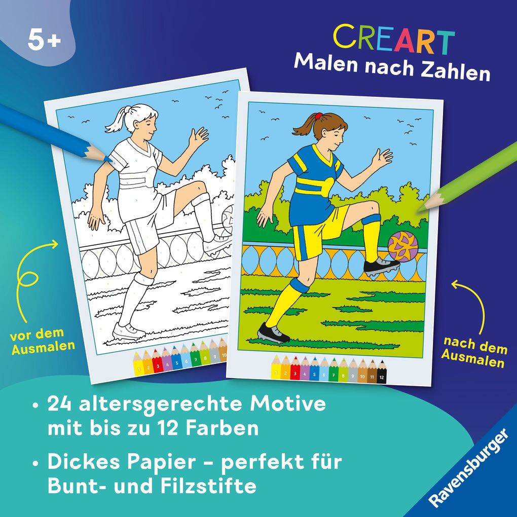 Weitere Ansicht: CreArt Malen nach Zahlen ab 5 - Fußball