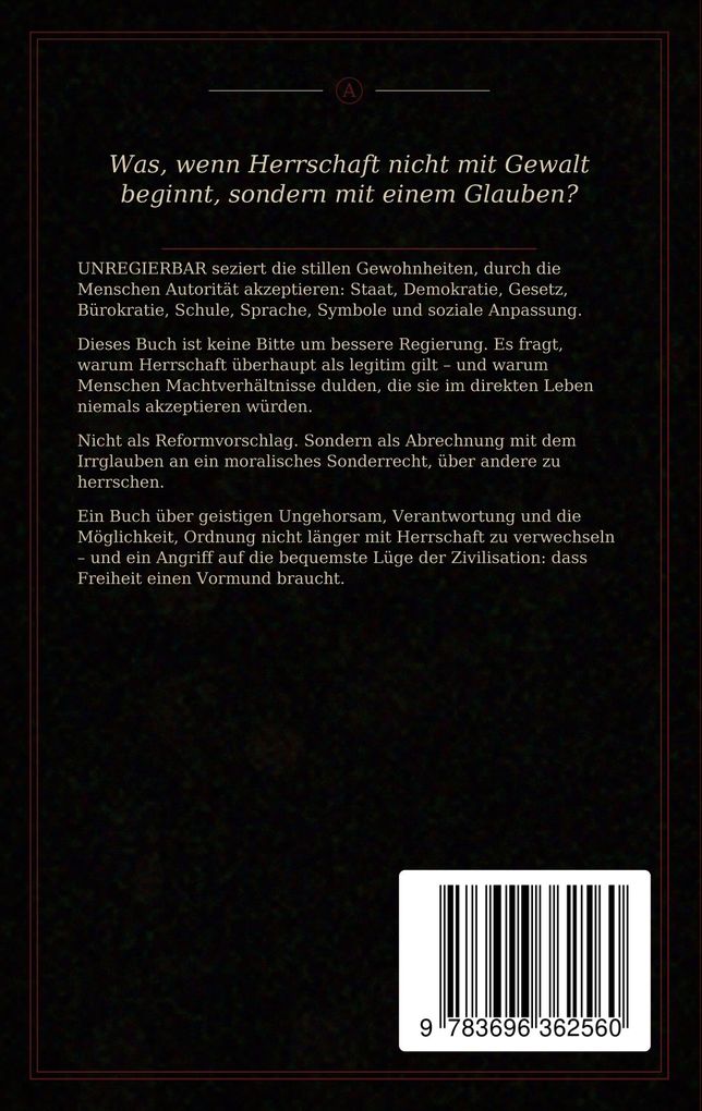 Weitere Ansicht: Unregierbar | A. Non