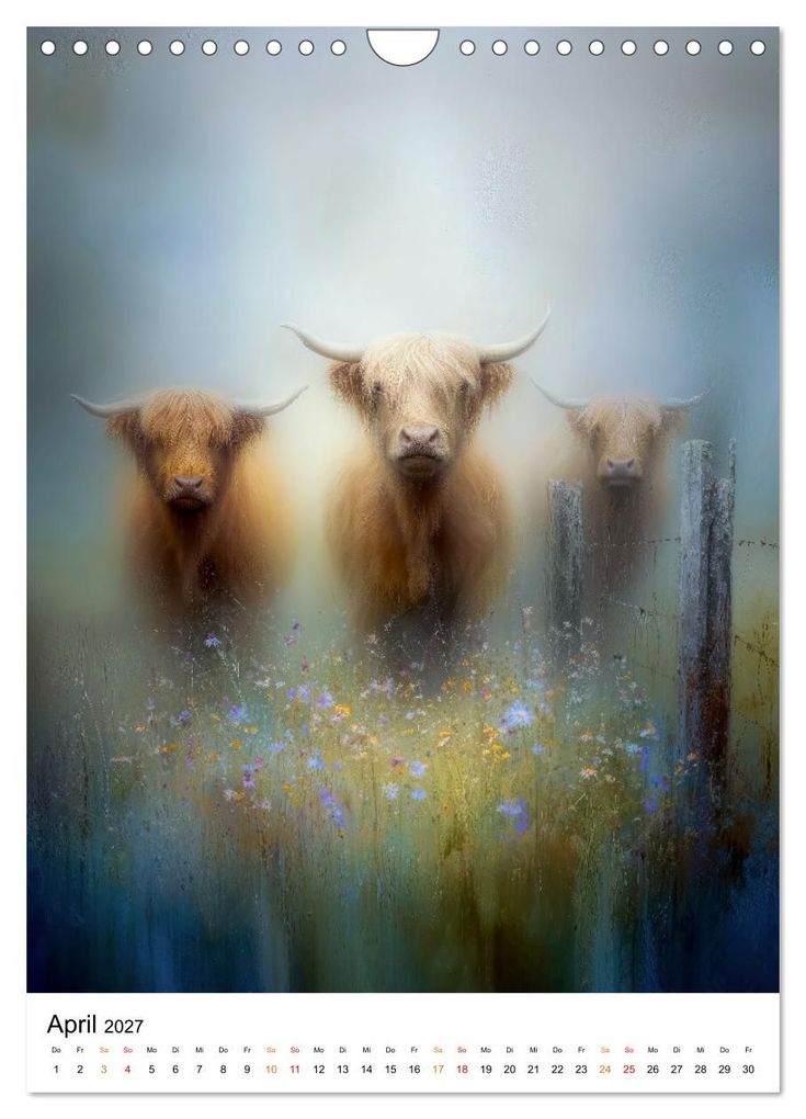 Weitere Ansicht: Tiere im Schleier der Zeit (Wandkalender 2027 DIN A4 hoch), CALVENDO Monatskalender | Calvendo, Roder