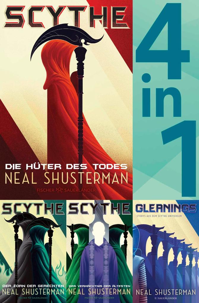 Produktbild: Scythe Band 1-3 & Gleanings in einem Bundle: Die Hüter des Todes / Der Zorn der Gerechten / Das Vermächtnis der Ältesten / Storys aus dem Scythe-Universum | Neal Shusterman