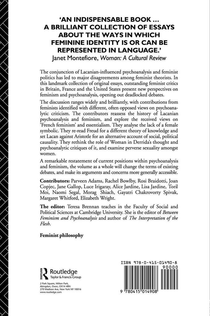 Weitere Ansicht: Between Feminism and Psychoanalysis