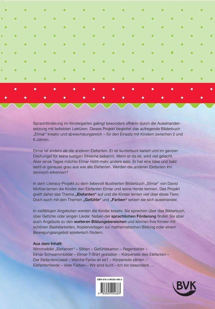 Weitere Ansicht: Literacy-Projekt zum Bilderbuch Elmar | Svenja Ernsten