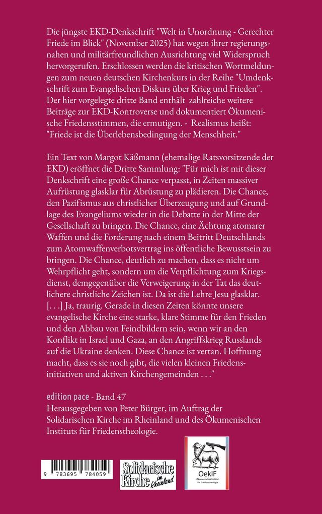 Weitere Ansicht: Umdenkschrift III zum Evangelischen Diskurs über Krieg und Frieden