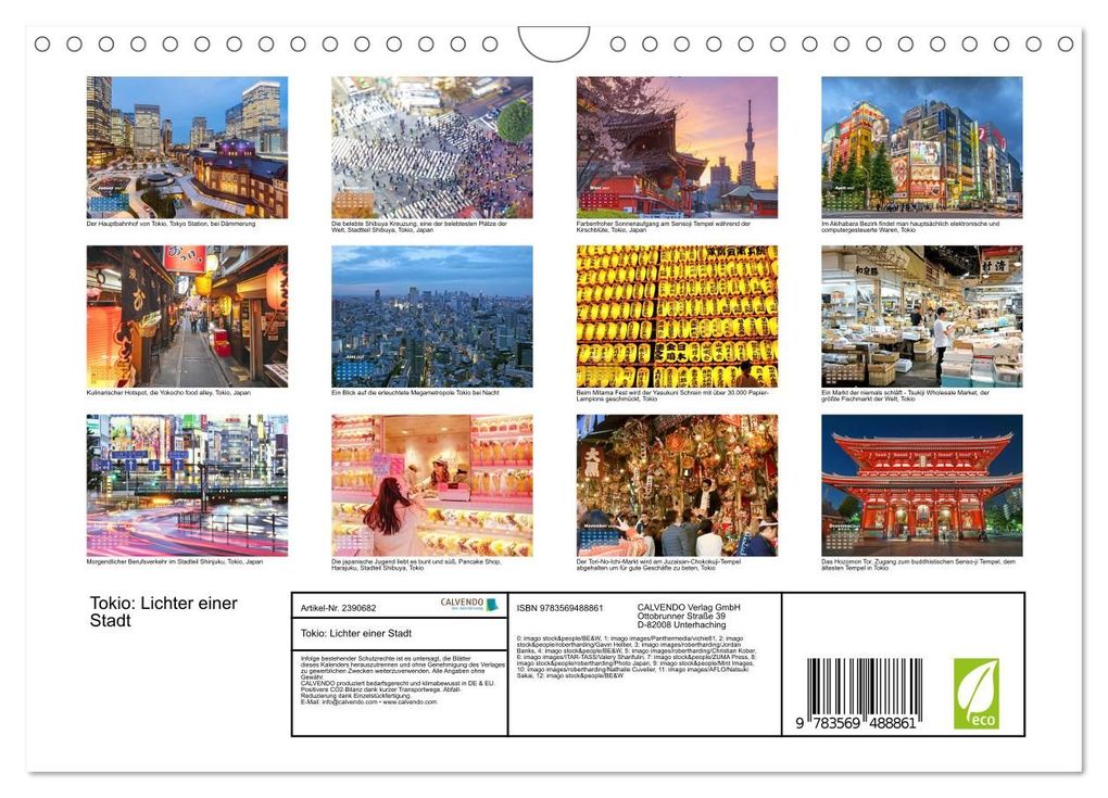 Weitere Ansicht: Tokio: Lichter einer Stadt (Wandkalender 2027 DIN A4 quer), CALVENDO Monatskalender | CALVENDO