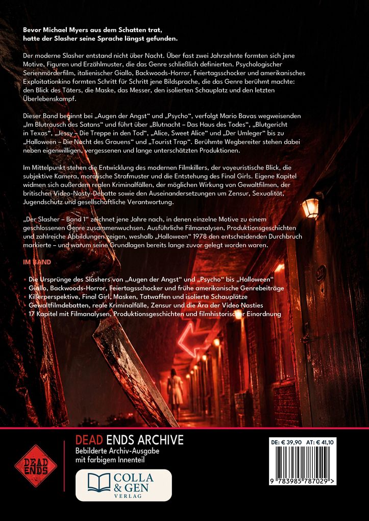Weitere Ansicht: Der Slasher, Band I: Die Geburt eines blutigen Genres (1960-1979) (Dead Ends A4-Archivband) | Mike Blankenburg