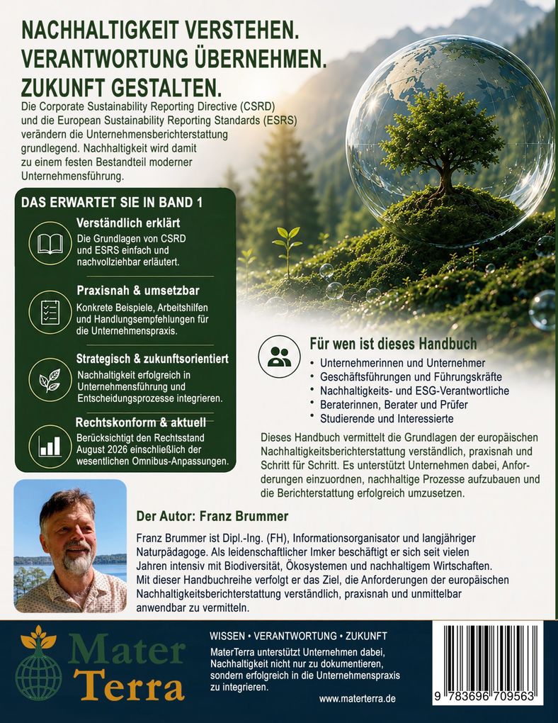 Weitere Ansicht: Handbuch zur Nachhaltigkeitsberichterstattung nach CSRD & ESRS | Franz Brummer