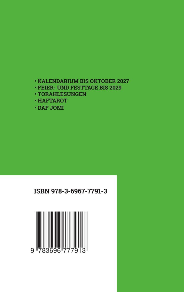 Weitere Ansicht: Luach - Ein jüdischer Kalender für das Jahr 5787