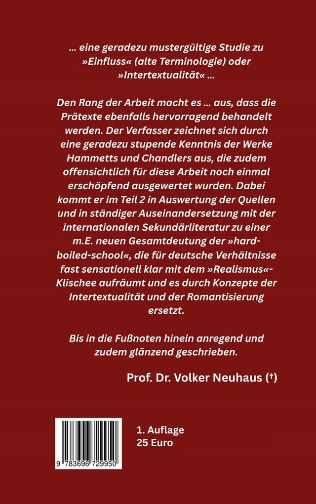 Weitere Ansicht: Hammett - Chandler - Fauser | Wolfgang Kemmer