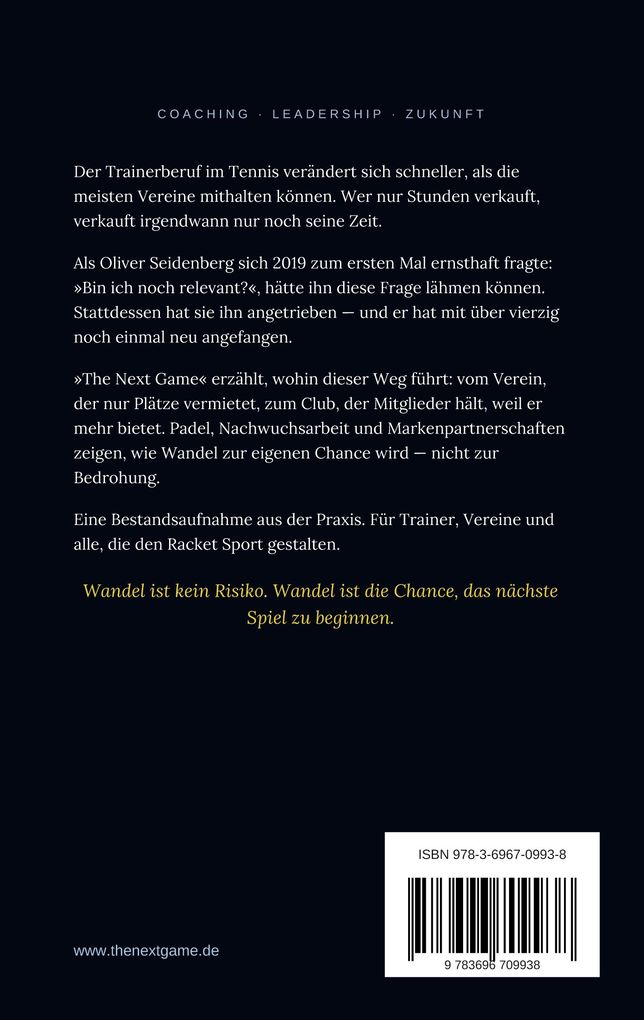 Weitere Ansicht: The Next Game | Oliver Seidenberg