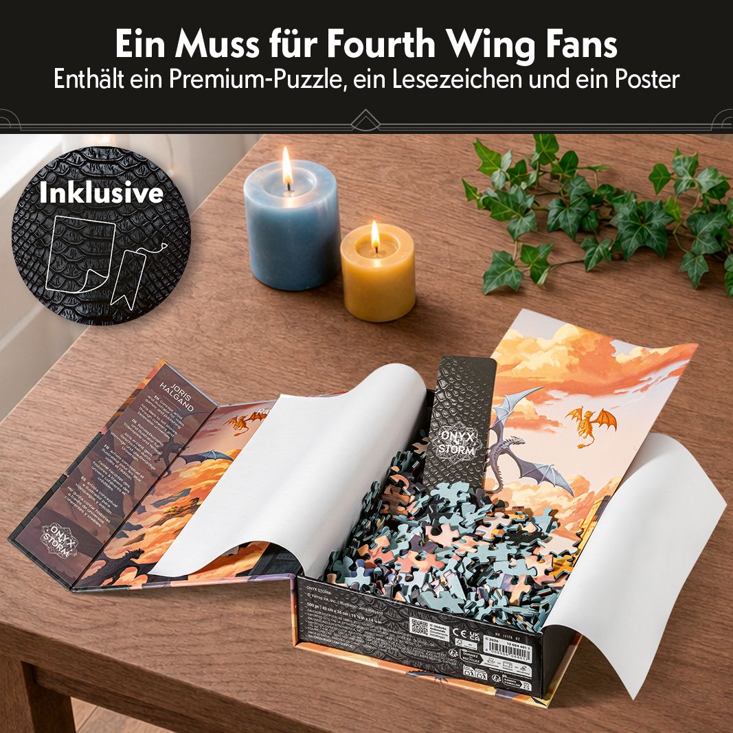 Weitere Ansicht: Erwachsenenpuzzle 500 Teile - Rebecca Yarros: Onyx Storm