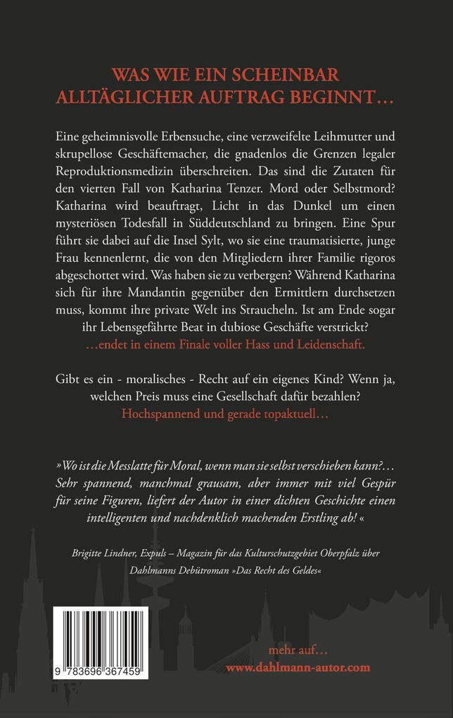 Weitere Ansicht: Das Verhängnis der Leihmutter | Olaf R. Dahlmann
