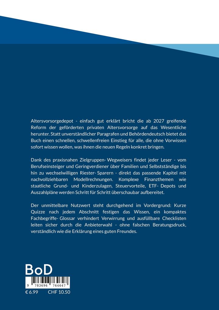 Weitere Ansicht: Altersvorsorgedepot | Peter Aldenrath