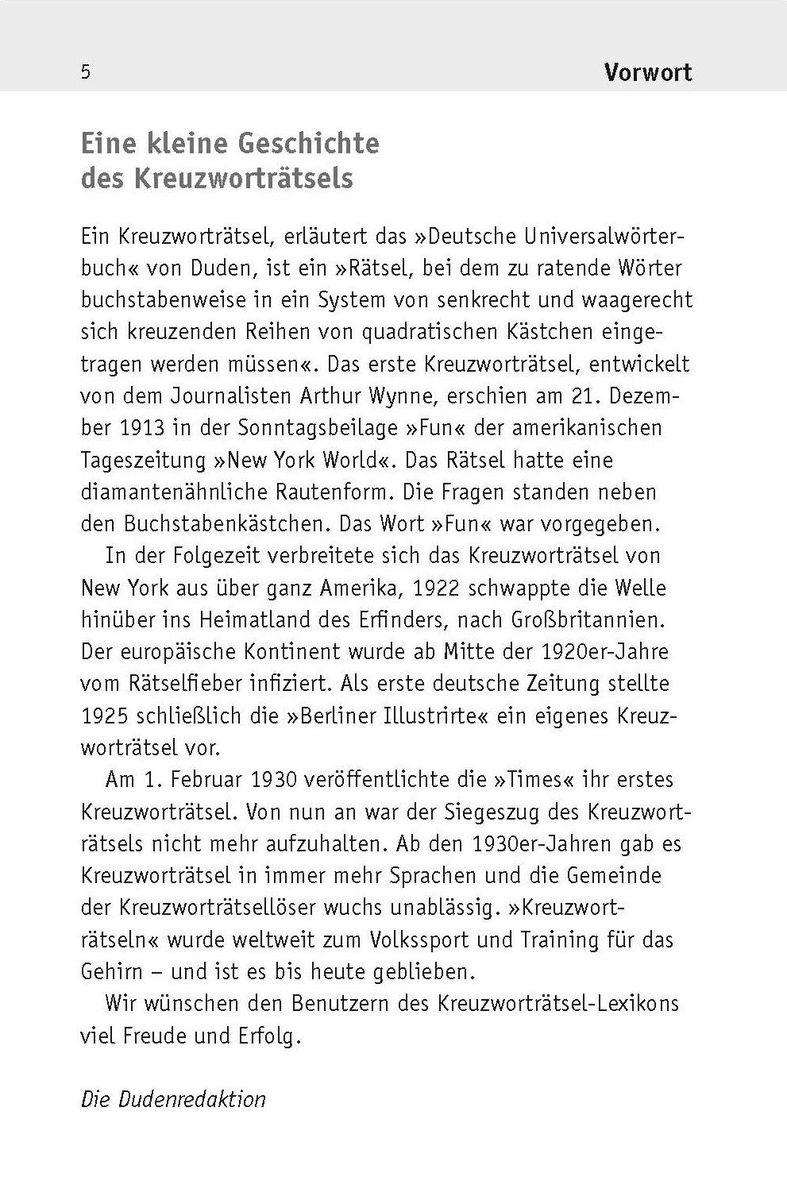 Weitere Ansicht: Das Kreuzworträtsel-Lexikon in großer Schrift | Dudenredaktion