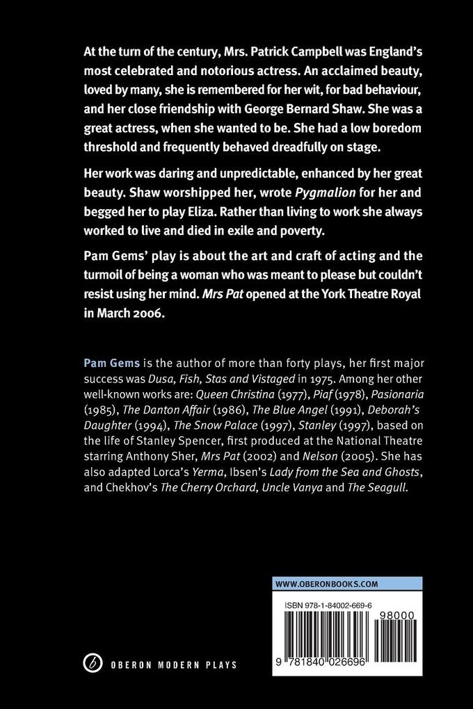 Weitere Ansicht: Mrs Pat | Pam Gems