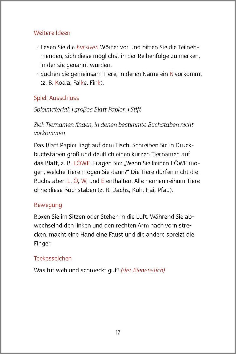 Weitere Ansicht: Gedächtnistraining rund um Tiere | Ursula Oppolzer
