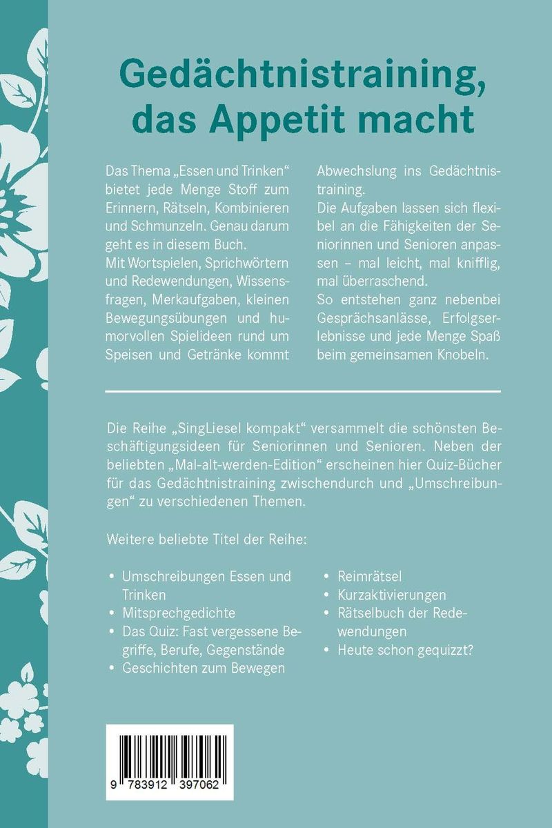 Weitere Ansicht: Gedächtnistraining rund um Essen und Trinken | Ursula Oppolzer