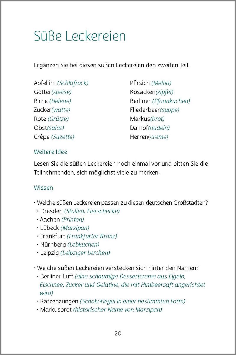 Weitere Ansicht: Gedächtnistraining rund um Essen und Trinken | Ursula Oppolzer