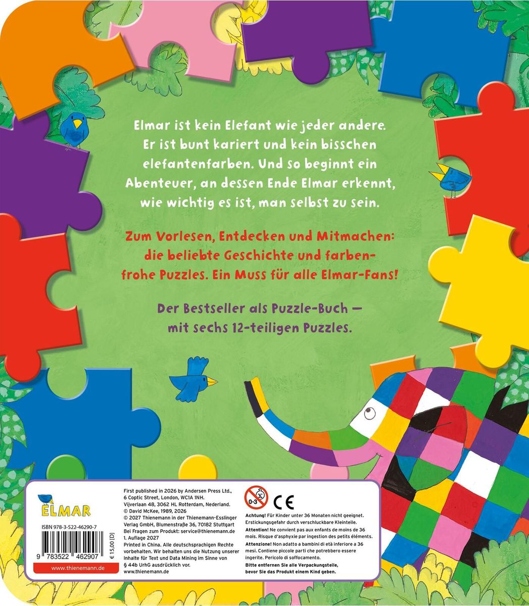 Weitere Ansicht: Elmar: Mein ELMAR Puzzle-Buch | David McKee