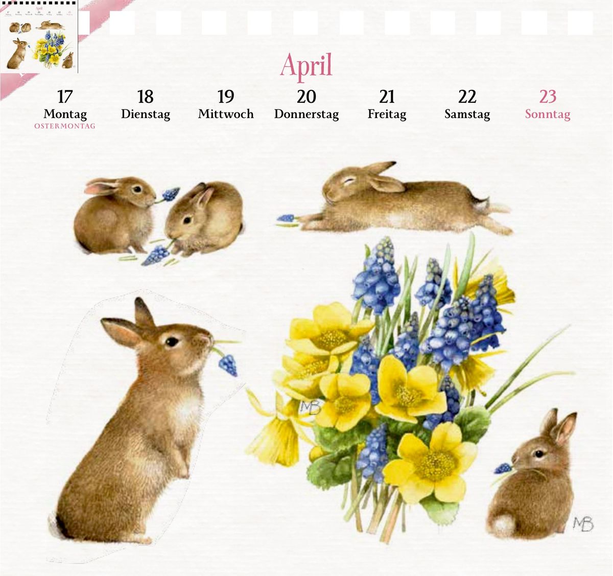 Weitere Ansicht: Kalender mit 53 Postkarten 2028 - Blick in den Garten