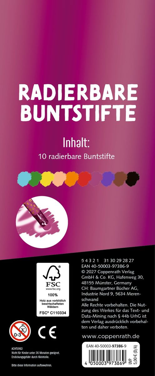 Weitere Ansicht: Radierbare Buntstifte