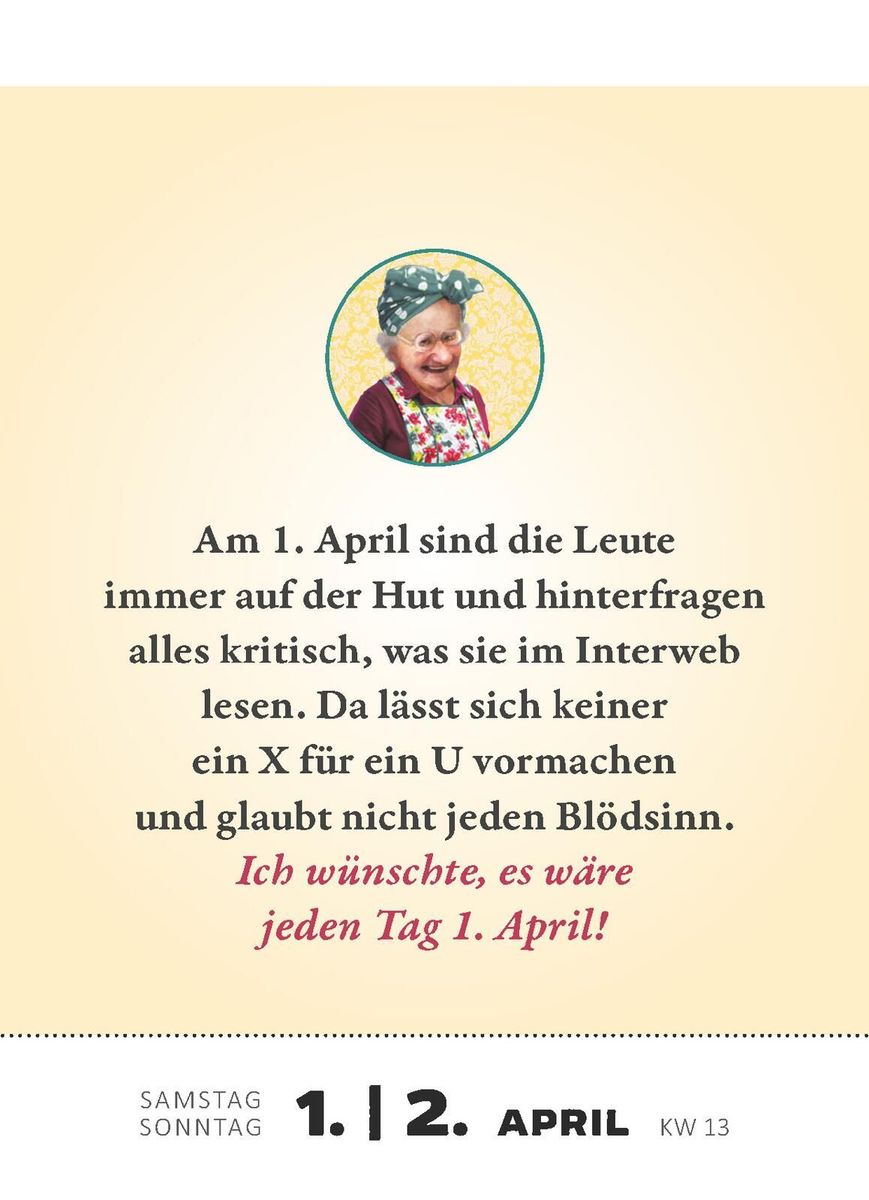 Weitere Ansicht: Abreißkalender Renate Bergmann - Der Kalender 2028 | Renate Bergmann