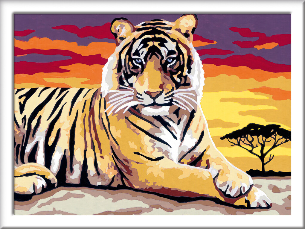 Weitere Ansicht: Malen nach Zahlen. Majestätischer Tiger
