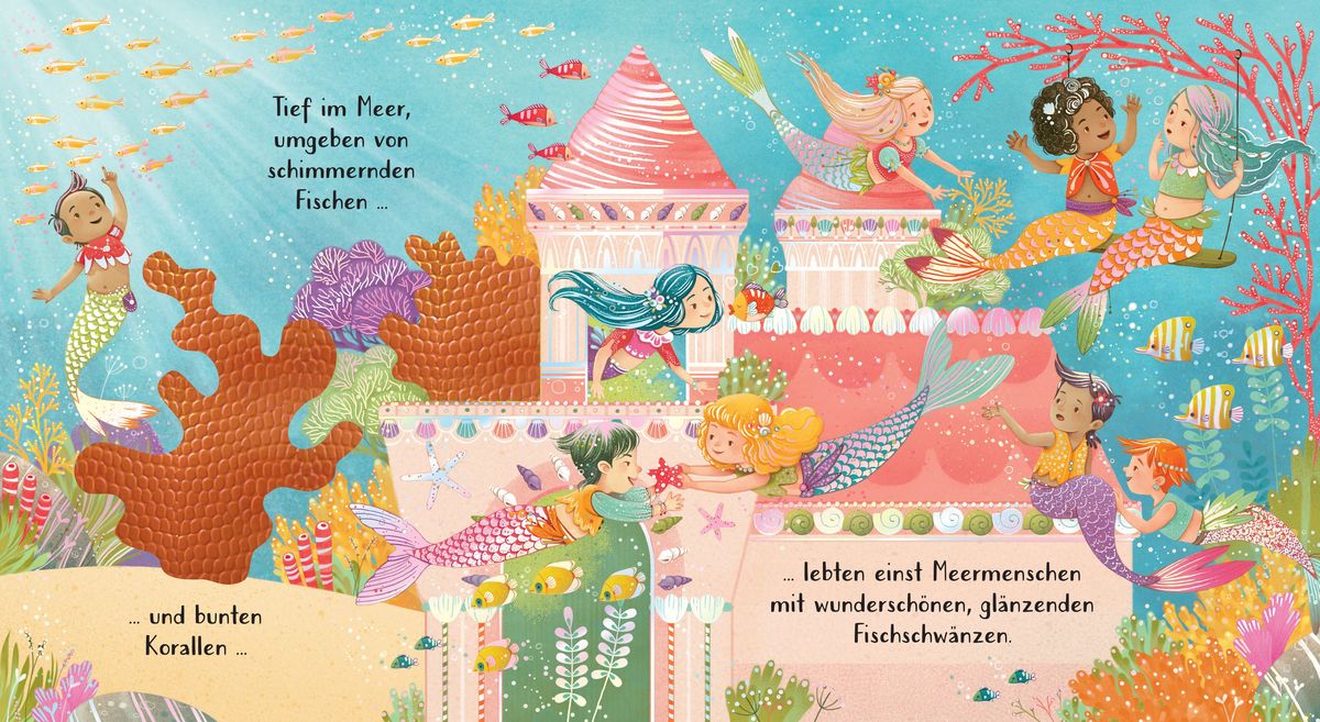 Weitere Ansicht: Mein glitzerndes Fühlbuch: Bei den Meerjungfrauen | Anna Milbourne