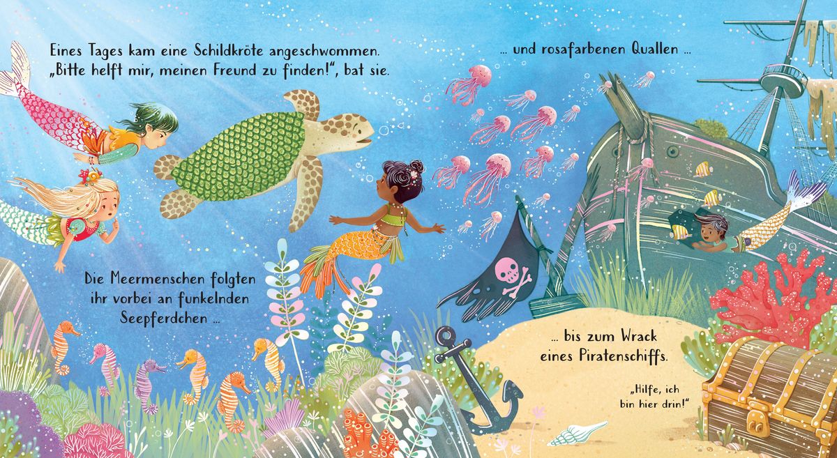Weitere Ansicht: Mein glitzerndes Fühlbuch: Bei den Meerjungfrauen | Anna Milbourne