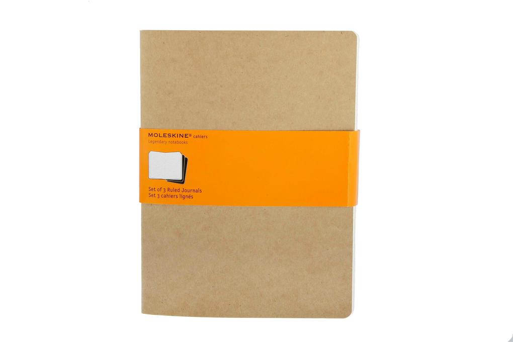 Weitere Ansicht: Moleskine Cahier Extra Large liniert packpapierbraun. 3er Pack