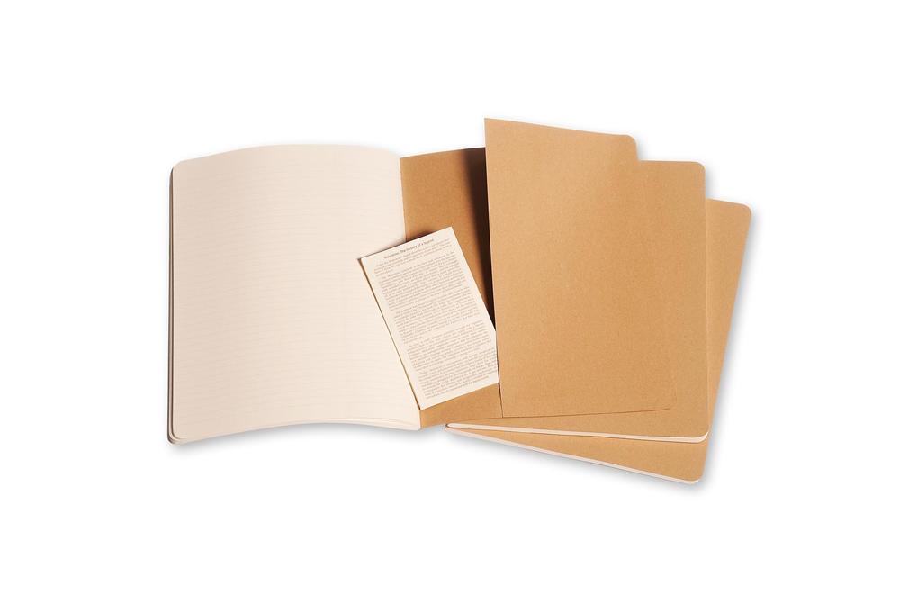Weitere Ansicht: Moleskine Cahier Extra Large liniert packpapierbraun. 3er Pack