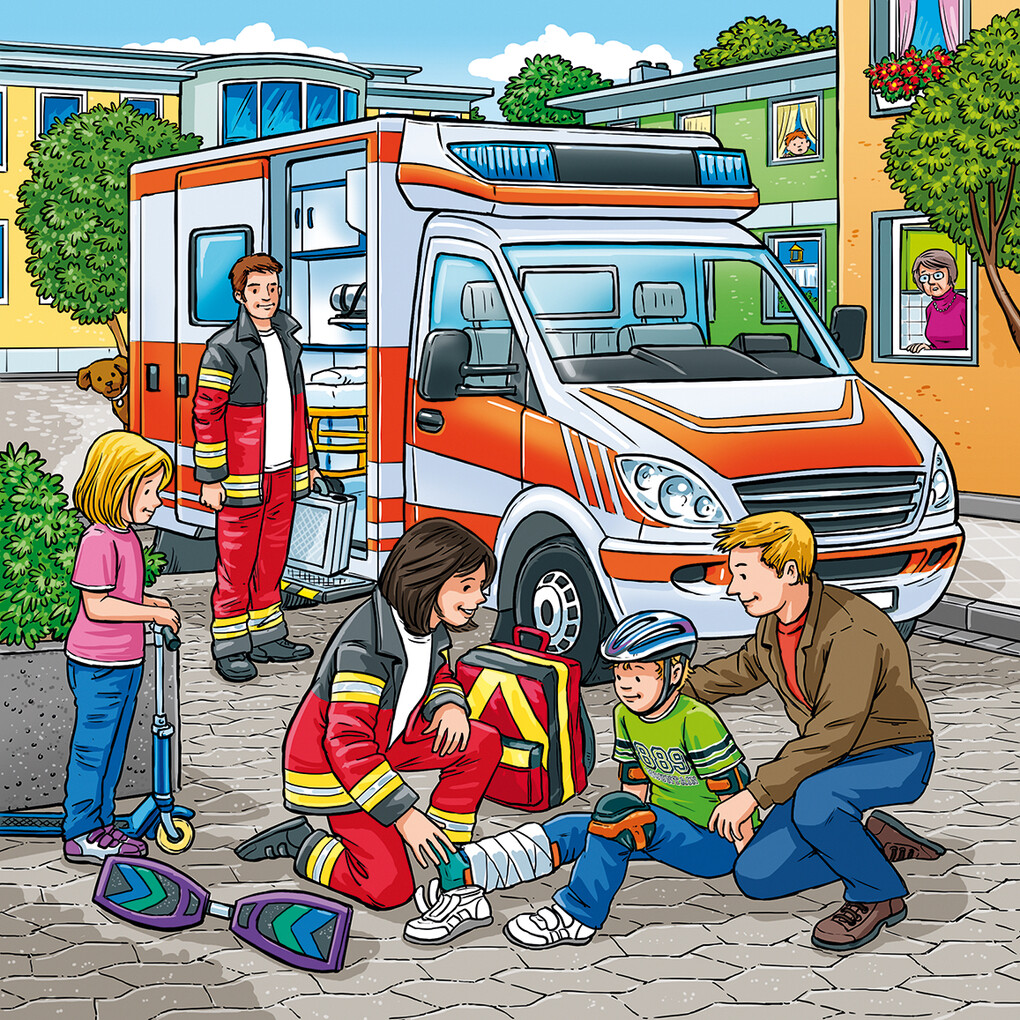 Weitere Ansicht: Helfer in der Not. Puzzle 3 x 49 Teile