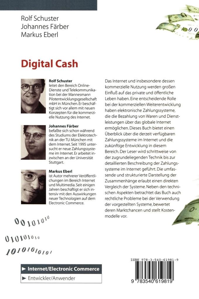Weitere Ansicht: Digital Cash | Markus Eberl, Johannes Färber, Rolf Schuster