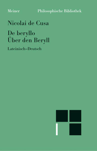 Produktbild: Über den Beryll. De beryllo | Nikolaus von Kues